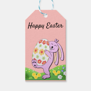 Perfekt, Coola Glad påsk, Lycklig Bunny Presentetikett