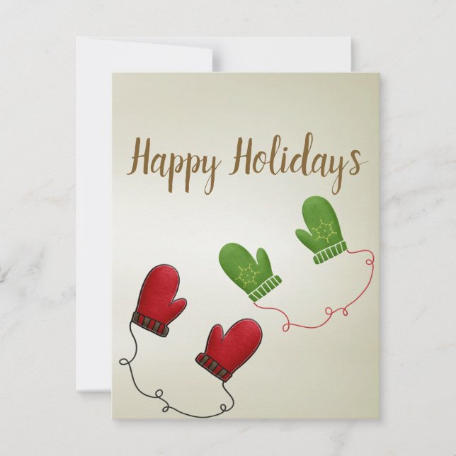 Perfekt, Coola julhandskar, Helgdag Card Julkort (Framsida)