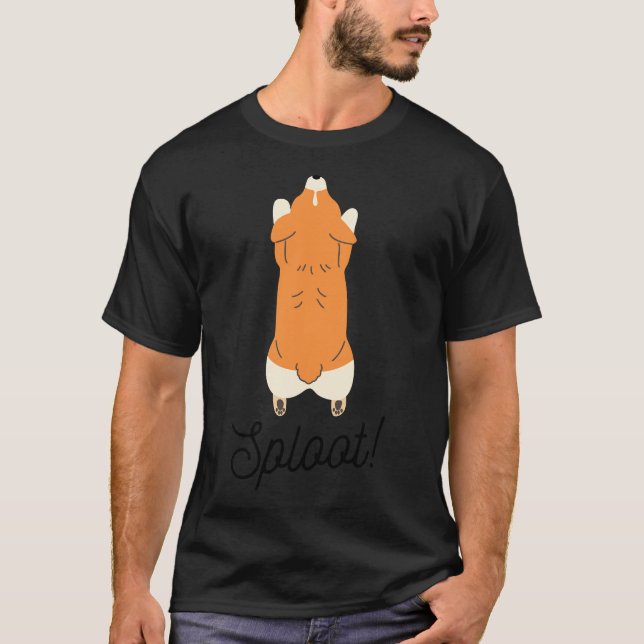 Perfekt Corgi Sploot T Shirt (Framsida)