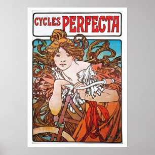 Perfekt Cycles Alphonse Mucha Art nouveau Poster