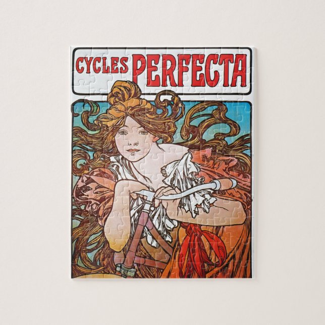 Perfekt Cycles Alphonse Mucha Art nouveau Pussel (Vertikal)