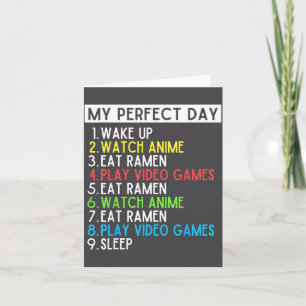 Perfekt dag Anime Spelande Ramen Älskare Roligt Ät Kort