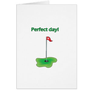 Perfekt dag! Golfdesign Hälsningskort