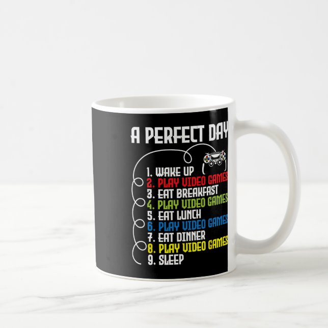 Perfekt Dag - Roligt Spelande Spelare Videospel 1  Kaffemugg (Höger)