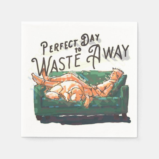 Perfekt Dag som ska Slösas bort Pappersservett (Framsidan)