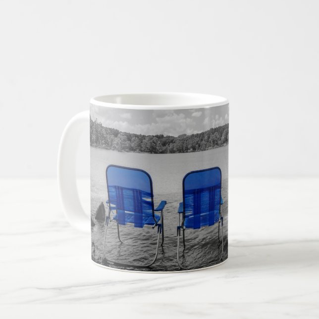 Perfekt Dag vid Sjö-Muggen av gråskalekaffe Kaffemugg (Framsida vänster)