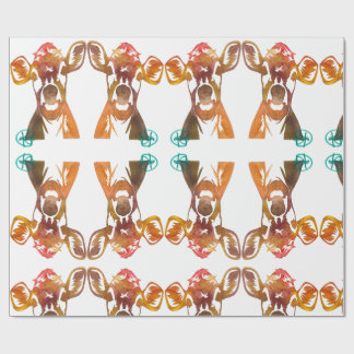 Perfekt Dam Cow Art Wrapping Papper Presentpapper