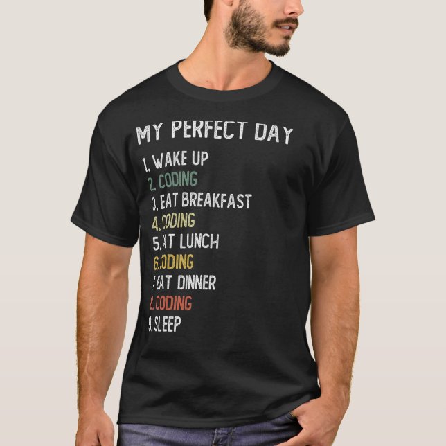 Perfekt Day Coding Manar Boys Tonåring kodning T Shirt (Framsida)