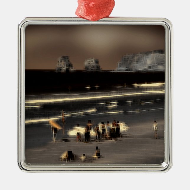 Perfekt digital effekt av stil "intryck" julgransprydnad metall (Framsidan)