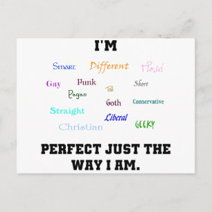 Perfekt Diversity Gay Geek Pagan Ord Art Vykort