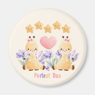 Perfekt Duo Litet Par Giraff Magnet