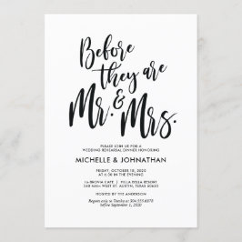 Perfekt Elegant bröllop Rehearsal Dinner Inbjudan