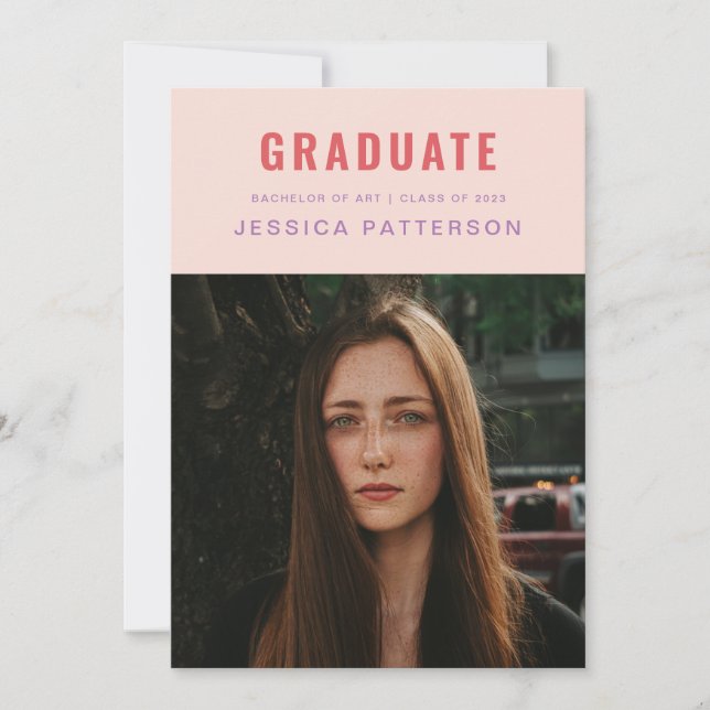 Perfekt examen gyllent rosa meddelande (Framsida)