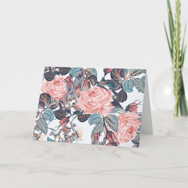 Perfekt färgad ro tack kort (Framsida)