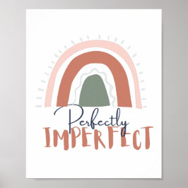 Perfekt felaktig citat med Cute, Girly Rainbow Poster