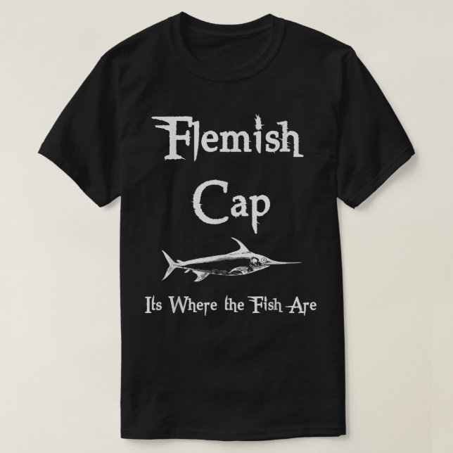 Perfekt Flamish Cap Storm Fishing T Shirt (Design framsida)
