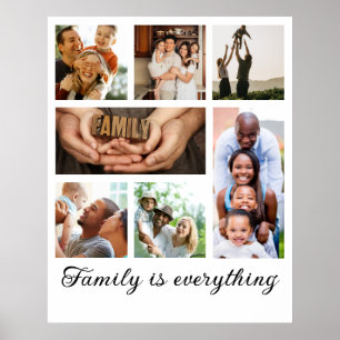 Perfekt för återförening av familjefotokollage poster