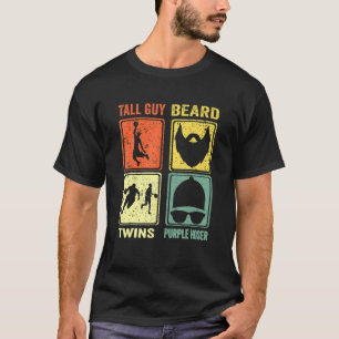 Perfekt För barn Killen Tall Guy Beard Twillingars T Shirt