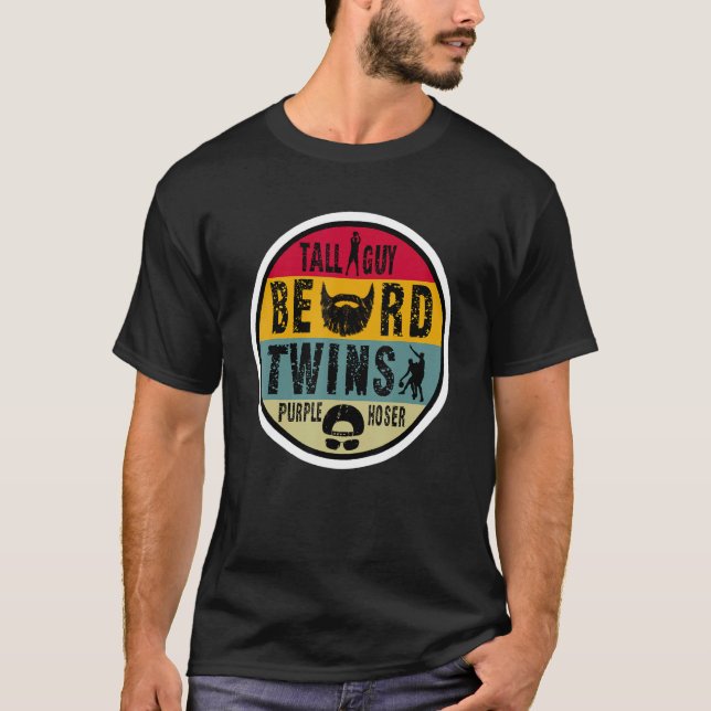 Perfekt För barn Killen Tall Guy Beard Twillingars T Shirt (Framsida)