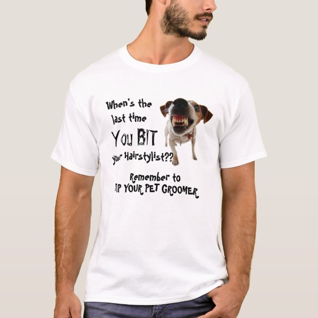 Perfekt för hundgroomeren! t shirt (Framsida)