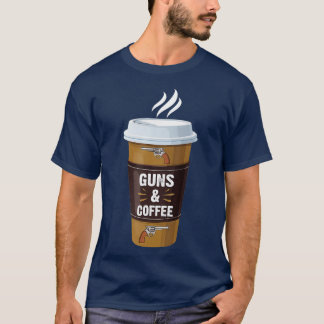 Perfekt för kaffe för koffein Älskare Gun T Shirt