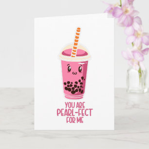 Perfekt för mig boba pärl te dryck kawaii söt kort