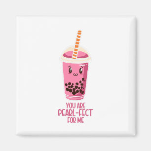 Perfekt för mig, boba pearl-tedrink kawaii söt magnet