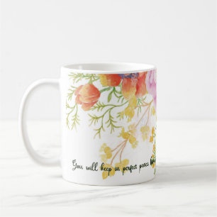 Perfekt freds källvatten akvarell blommig kaffemugg