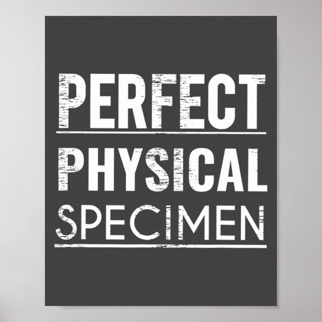 Perfekt Fysisk Exemplar Citat Roligt Skämt Present Poster (Framsidan)