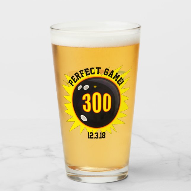 Perfekt Game, Black & Gult Pint Glaskopp (Framsida fylld)