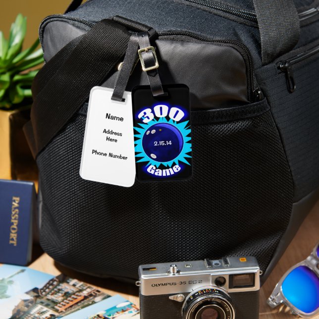Perfekt Game Bowling Ball Bag Bagagebricka (Fram & Baksida)