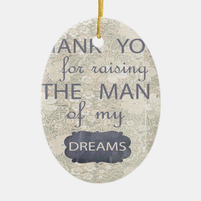 Perfekt gåva för svärmor julgransprydnad keramik (Framsidan)