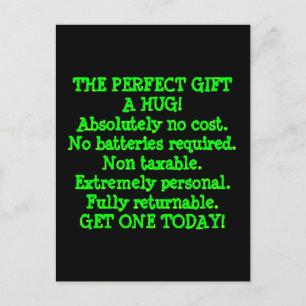 Perfekt Gift är en Hug Vykort