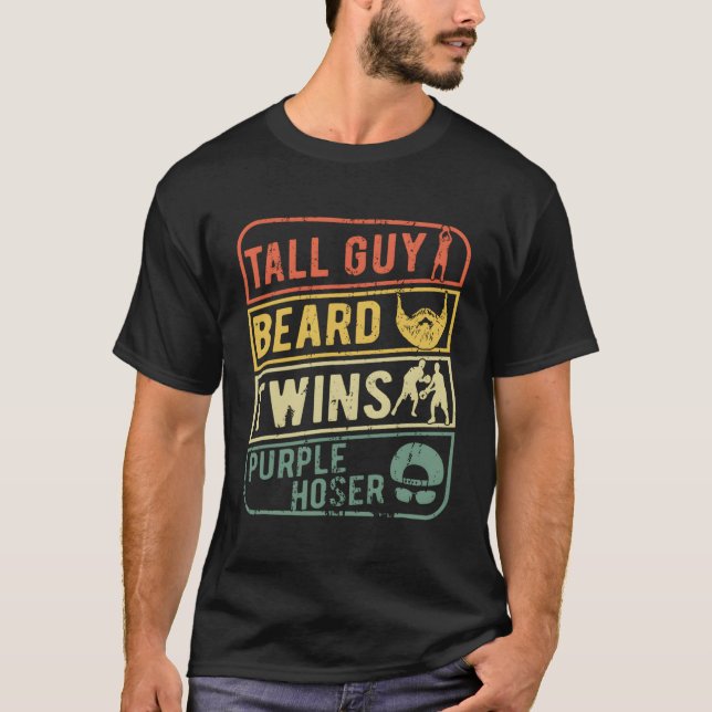 Perfekt Gift För barn Boy-Tall Guy Beard Twillinga T Shirt (Framsida)