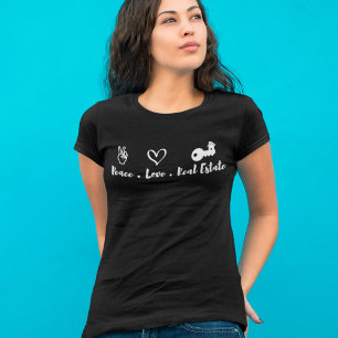 Perfekt Gift för Peace Kärlek Real Gods Agent T Shirt