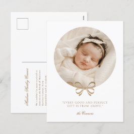 Perfekt Gift Helgdag Birth Notification Postcard Helg Vykort