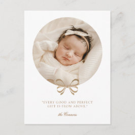 Perfekt Gift Helgdag Birth Notification Postcard Helg Vykort