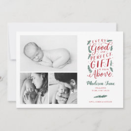 Perfekt Gift jul - födelsemeddelande Julkort