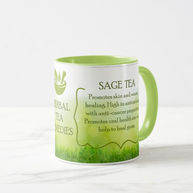 Perfekt Gift/ Sage Tea Herbal Remedy Mugg (Framsida höger)