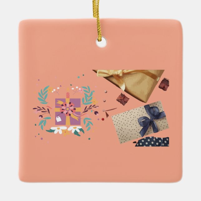 Perfekt Gisser för konstentusiaster till besökta f Julgransprydnad Keramik (Framsida)