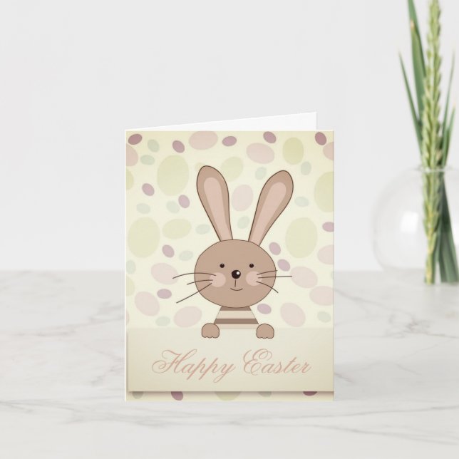 Perfekt Glad påsk, Bunny Announcement Meddelande (Framsida)