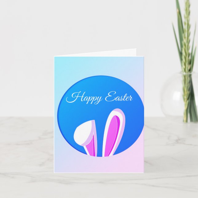 Perfekt Glad påsk, Bunny Announcement Meddelande (Framsida)