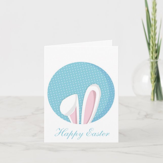 Perfekt Glad påsk, Bunny Announcement Meddelande (Framsida)