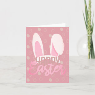 Perfekt Glad påsk, Rosa Bunny Announcement Meddelande