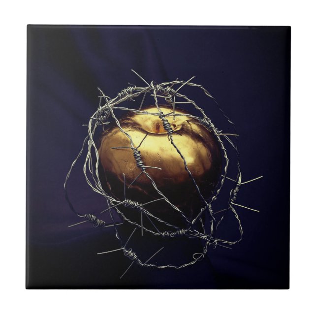 Perfekt Golden Apple på en sträng Kakelplatta (Framsidan)