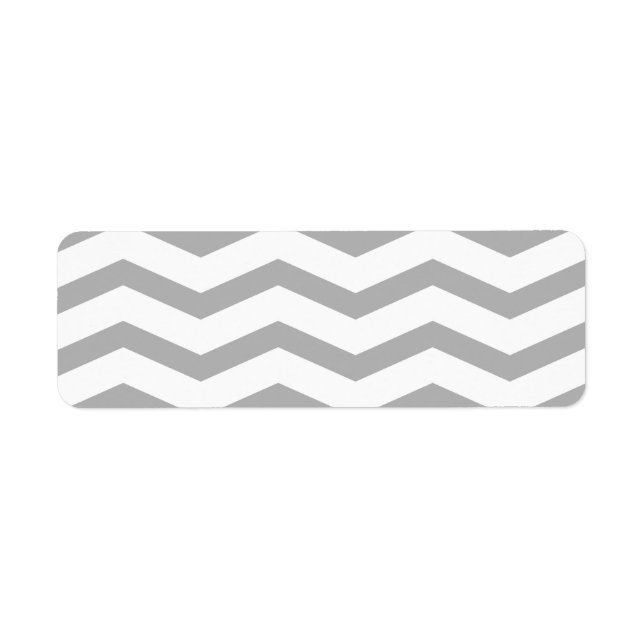 Perfekt Grått Chevron-Returetiketter Returadress Etikett (Framsidan)