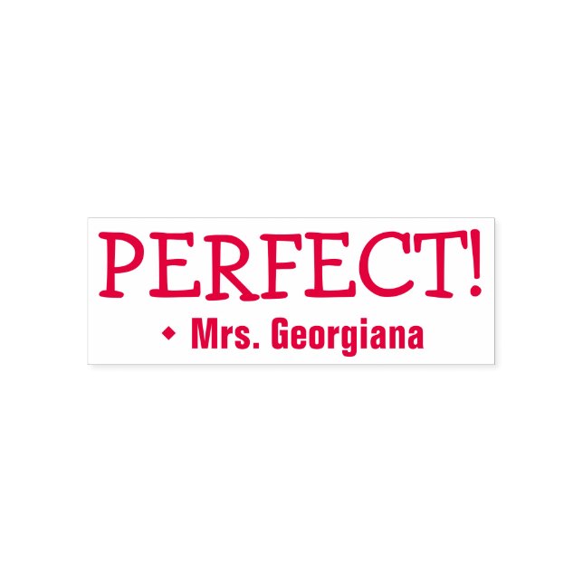 "PERFEKT!" Gummistämpel för betygssättning Självfärgande Stämpel (Design)