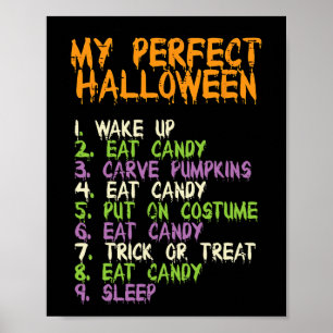 Perfekt Halloween Eat Candy Costume Boys Girls Kid Poster