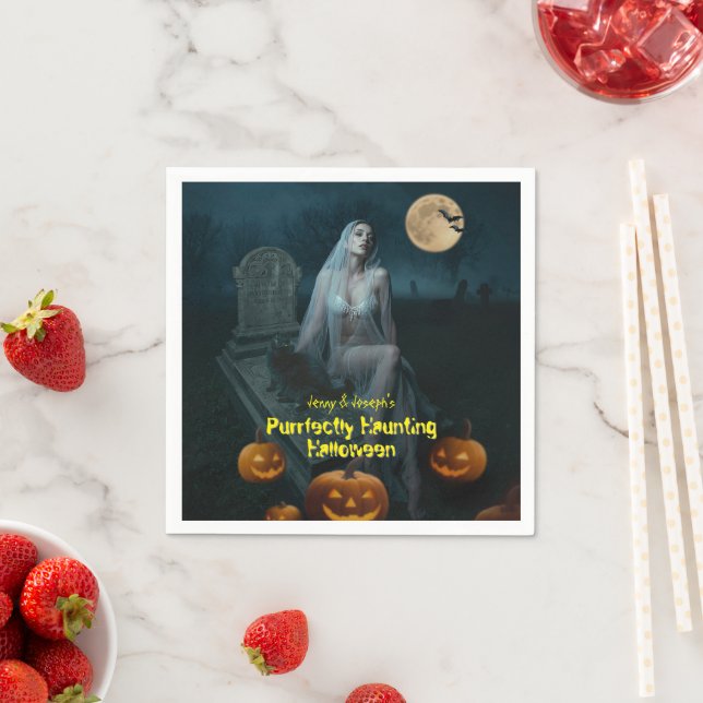 Perfekt Haunting Halloween Pappersservett (Insitu)