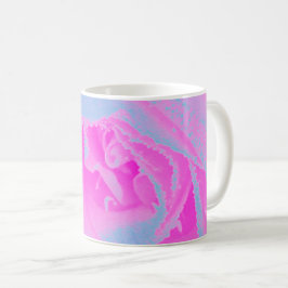 Perfekt het rosa och ljusblå rosdetalj kaffemugg